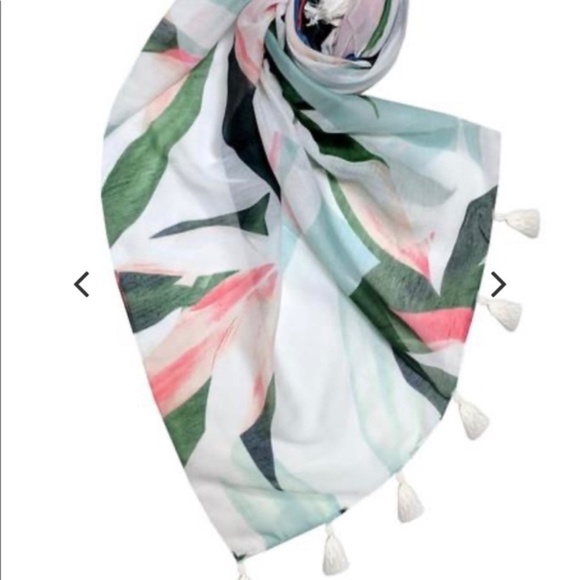 Subtle Luxury Birds of Paradise Pareo Sarong NWT - Picture 2 of 13